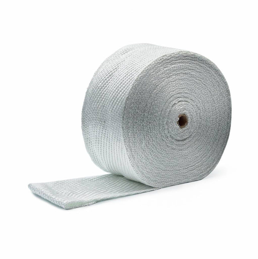 Witte Glasvezel Uitlaatband – 100 x 2mm x 50 m | Hittebestendig tot 550 °C