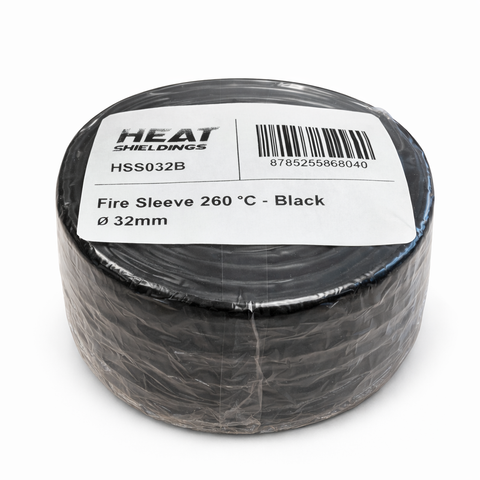 Ø  32 mm x 1 m | Hittebestendige silicone isolatiekous - Zwart