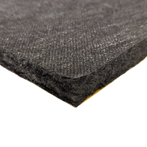 1.2 m² | 12 mm | Black Under Hood™ Akoestisch en thermisch vilt zwart 81 x 150 cm zelfklevend | FMVSS302