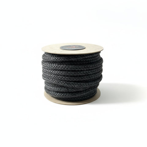 550 °C  | ø 4 mm x 50 m Hittebestendig koord zwart | Kachelkoord rond