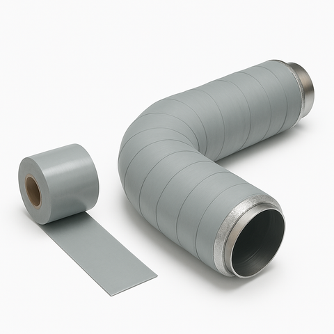 Grijs zelfvulcaniserend siliconen tape - 75 mm x 5 m - Vloeistofdichte beschermlaag