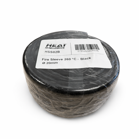 Ø  20 mm x 1 m | Hittebestendige silicone isolatiekous - Zwart
