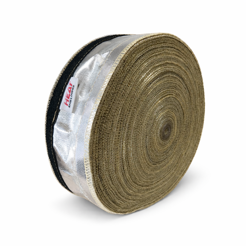 Hitte reflecterende kevlar isolatiekous tot  600 °C  25 mm - klittenband sluiting - rol 50m