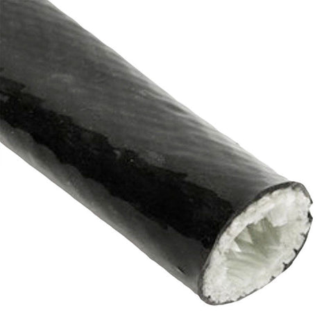 Ø  20 mm x 1 m | Hittebestendige silicone isolatiekous - Zwart