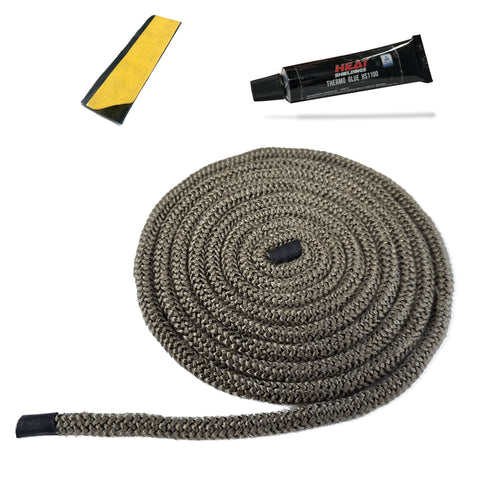 ø 4 mm 800 °C Premium  kachelkoord reparatieset - 2,5m rond kachelkoord