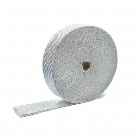 Witte Glasvezel Uitlaatband – 50 x 1.5mm x 30 m | Hittebestendig tot 550 °C