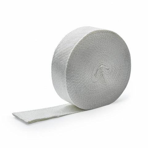 Witte Glasvezel Uitlaatband – 50 x 1.5mm x 10 m | Hittebestendig tot 550 °C