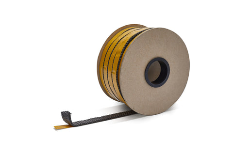 550 °C  | 20mm x 4mm x 300m Hittebestendige afdichting  met zelfklevende laag  - Kachelkoord plat - Doos met 12 rollen van 25m