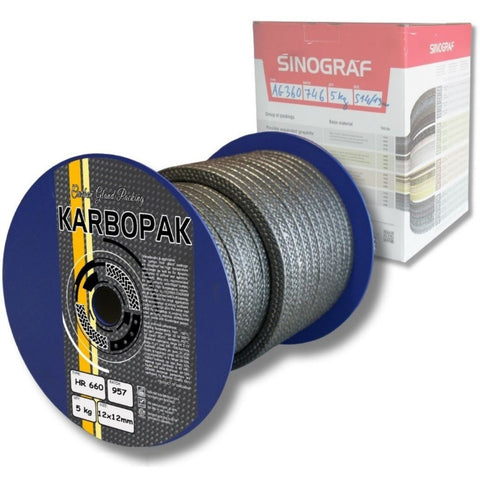 Stopbuspakking – Koolstofvezel met grafietdispersie | Gland packing Karbopak HR 660