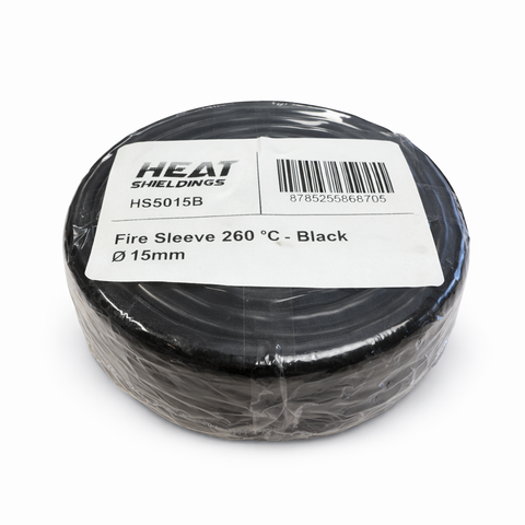 Ø  15 mm x 1 m | Hittebestendige silicone isolatiekous - Zwart