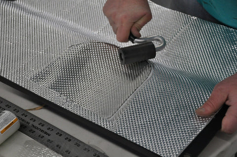 106 x 61 cm | 4mm | Floor &amp; Tunnel Shield II™ | Hittewerende mat glasvezel met stevige aluminium laag